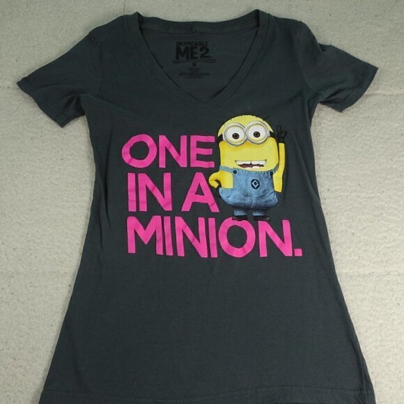 Despicable Me2 One in a Minion Black T-Shirt Y Md - Picture 1 of 4